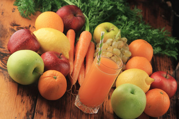 Fruit juice and fruit mix