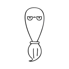 line drawing cartoon paint brush