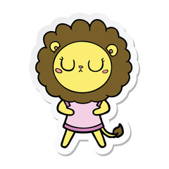 sticker of a cartoon lion