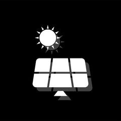 Solar panel icon flat