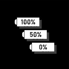 Fototapeta premium Battery icon flat