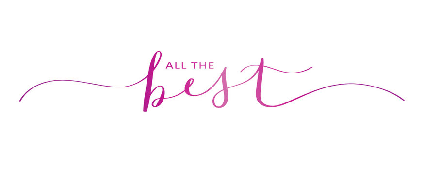ALL THE BEST brush calligraphy banner