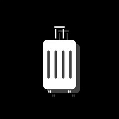 Suitcase icon flat