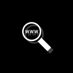 Website search icon flat