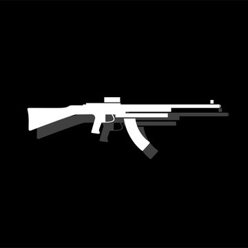recommend clip art: Machine gun icon flat