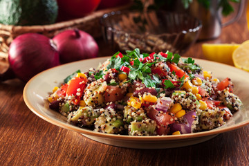 Mexican salad with quinoa and vegetables - 254677423