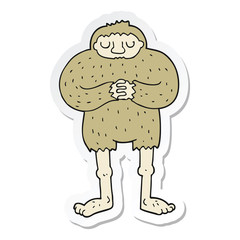 sticker of a cartoon bigfoot