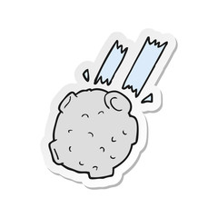 sticker of a cartoon meteor