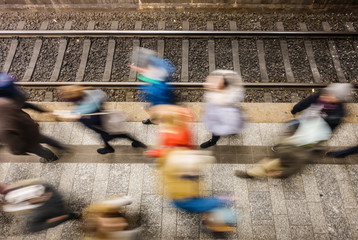 Rushhour auf dem Bahnhof