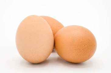 Isolated of chicken egg on white background.-Image.