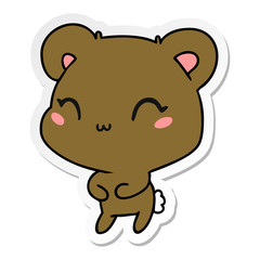 sticker cartoon kawaii cute teddy bear