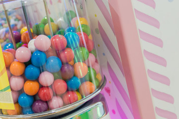 Candy dispenser machines. Colorful candies