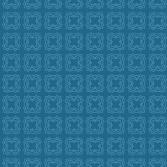 Decorative Geometric Ornament. Seamless Pattern. Vector Illustration. Tribal Ethnic Arabic, Indian, Motif. For Interior Design, Wallpaper. Blue color