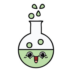 cute cartoon test tube