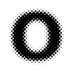 Halftone Letter "O" Vector Logo in Pop Art Style