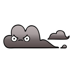 gradient shaded cartoon storm cloud