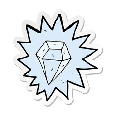 sticker of a cartoon huge diamond