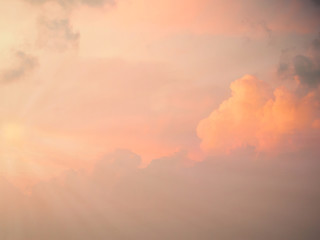 sunset amazing pink  clouds landscape. Cyprus