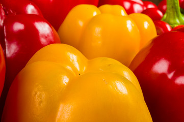 colorful mix of the freshest red and yellow paprika, bell pepper