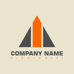 Abstract Triangle Vector Logo Template