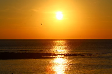 sunset at sea