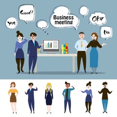 ビジネスミーティング　男女セット