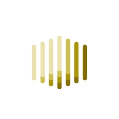 Obraz premium Golden Vertical stripe logo design