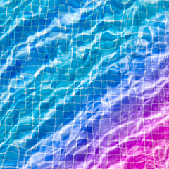 Obraz premium water ripples in swimming pool, blue and purple background