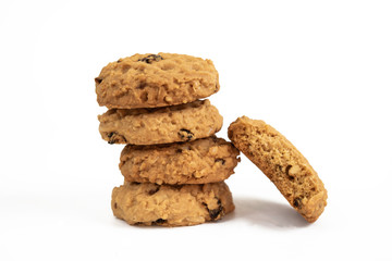 cookies on isolated white background.