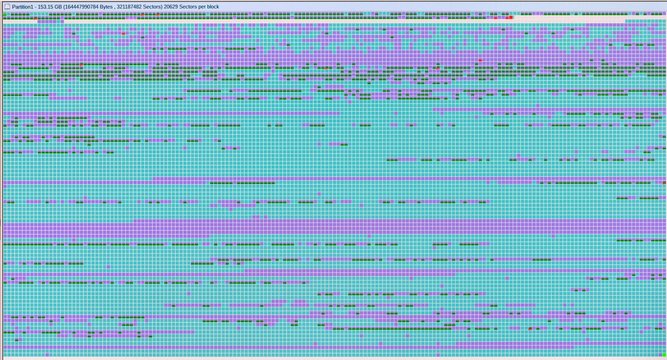 hard disk drive recovery table with hdd sectors