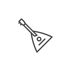 Russian Balalaika line icon. linear style sign for mobile concept and web design. Balalaika musical instrument outline vector icon. Symbol, logo illustration. Pixel perfect vector graphics