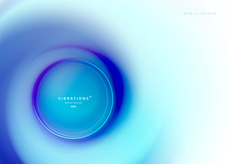 Vibrant abstract background with fluid blurred gradient. Trendy minimal design with blur shape. Vector illustration
