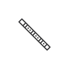 Bamboo flute line icon. linear style sign for mobile concept and web design. Bansuri Flute outline vector icon. Musical Instrument symbol, logo illustration. Pixel perfect vector graphics