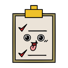 cute cartoon check list