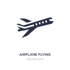 airplane flying icon on white background. Simple element illustration from Transport concept.