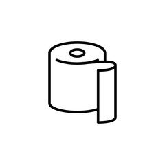 Toilet paper icon. Bathroom sign