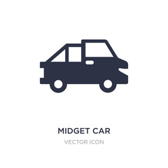 midget car icon on white background. Simple element illustration from Transport concept.