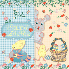 illustration in childrens style_5_on the theme of Easter, the layout of greeting cards