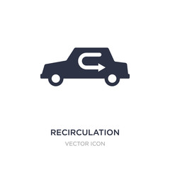recirculation icon on white background. Simple element illustration from Transport concept.
