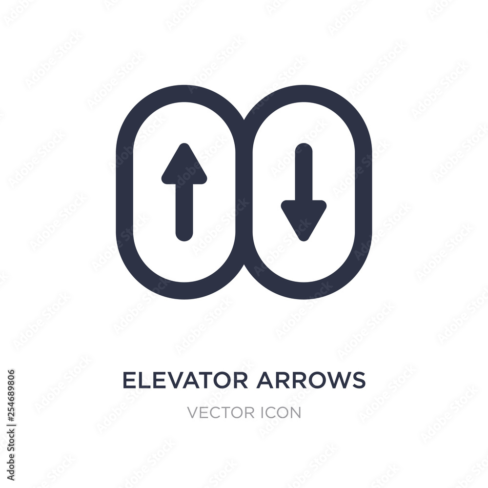 Poster elevator arrows icon on white background. simple element illustration from ui concept.