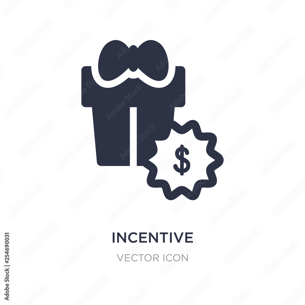 Poster incentive icon on white background. simple element illustration from ui concept.