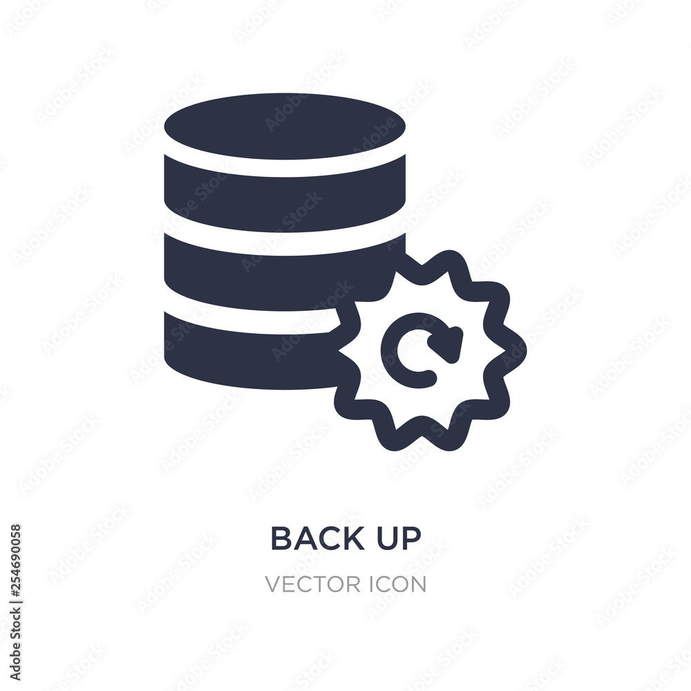Aufkleber back up icon on white background. simple element illustration from ui concept.
