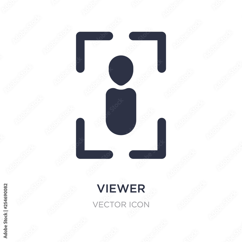 Poster viewer icon on white background. simple element illustration from ui concept.