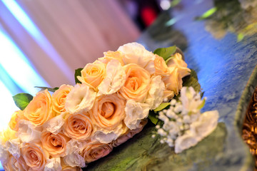 wedding candy table. delicious and assorted sweets. selective focus.