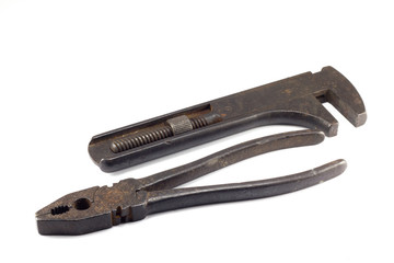 Craftsman tools, hand tools, DIY,building,construction isolated on white background