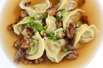  ravioli soup with microgreen