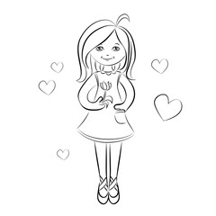 Cute girl illustration