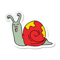 sticker of a quirky hand drawn cartoon butterfly