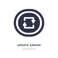 update arrow icon on white background. Simple element illustration from UI concept.