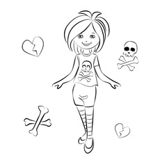 Punk girl illustration